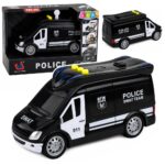 SWAT policijos furgonas su šviesomis ir garsais