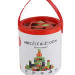 bo. Medinės kaladėlės „Abėcėlė ir žodžiai“ (lietuvių kalba)
