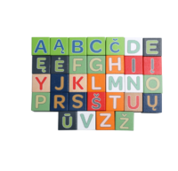 bo. Medinės kaladėlės „Abėcėlė ir žodžiai“ (lietuvių kalba) - Image 5