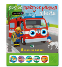 Kokios mašinos padeda mieste. 5 mašinų garsai. Mirksintys žibintai