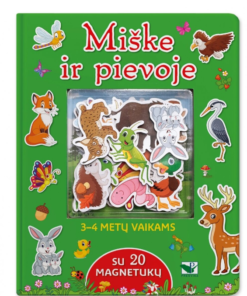 „Miške ir pievoje“ – interaktyvi knygelė su 20 magnetukų