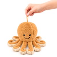 Smėlio spalvos pliušinis aštuonkojis 30 cm