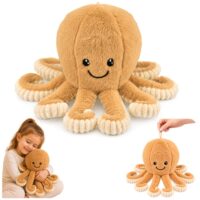 Smėlio spalvos pliušinis aštuonkojis 30 cm