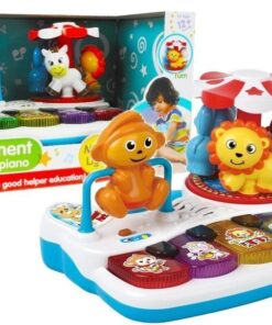 Spalvingas pianinas su gyvūnėliais