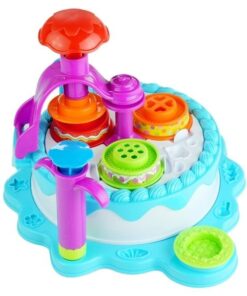 Spalvotas plastilino rinkinys – gimtadienio torto namelis