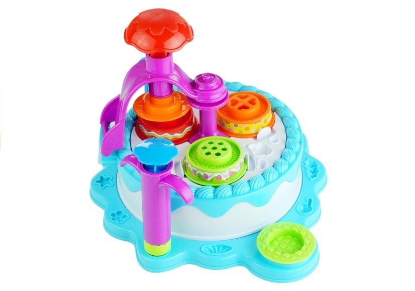 Spalvotas plastilino rinkinys – gimtadienio torto namelis