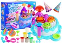 Spalvotas plastilino rinkinys – gimtadienio torto namelis