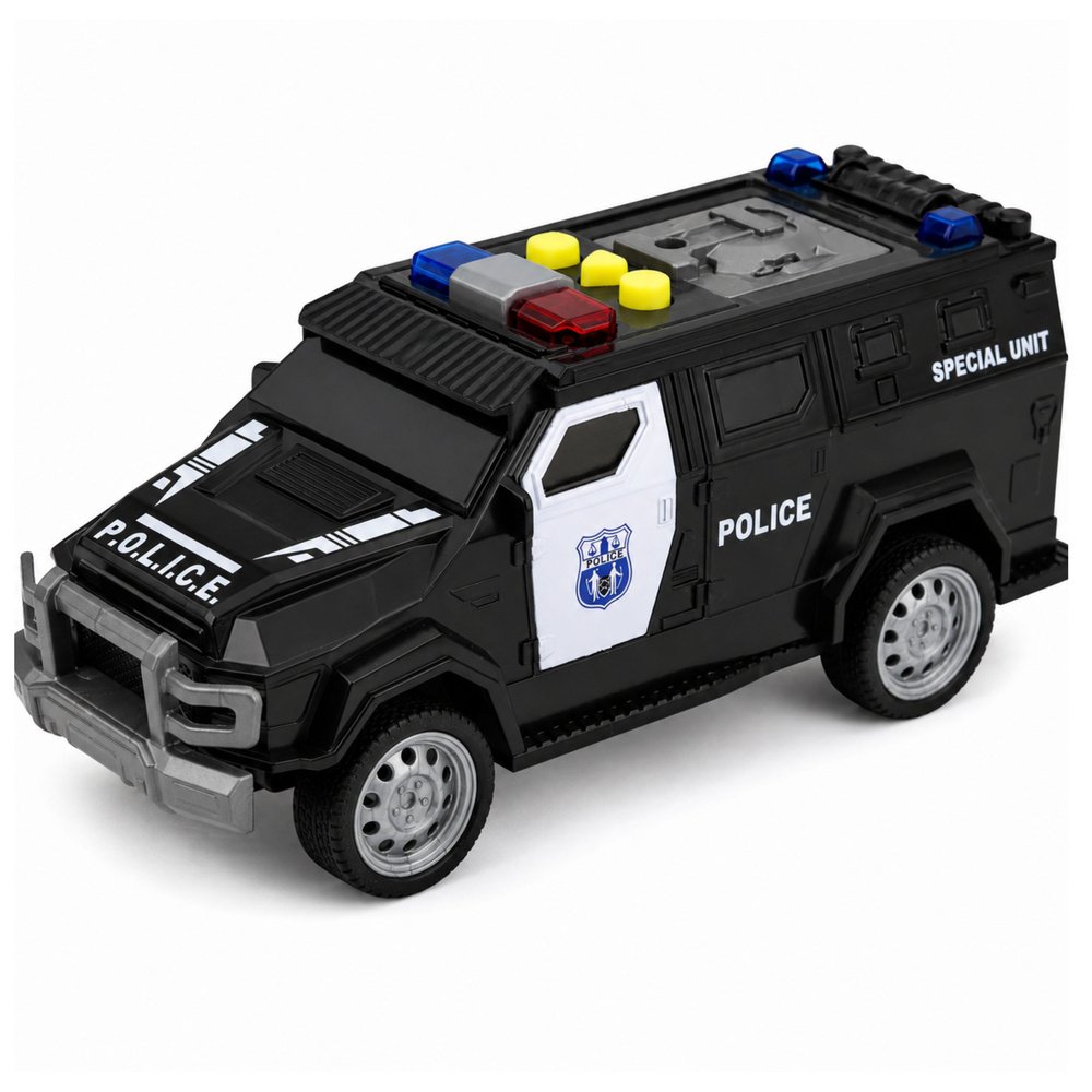 Specialiosios paskirties policijos automobilis su šviesomis ir garsais