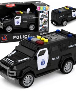 Specialiosios paskirties policijos automobilis su šviesomis ir garsais