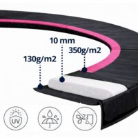 Sport Max 305cm batuto apsauginė spyruoklių danga – juoda/rožinė