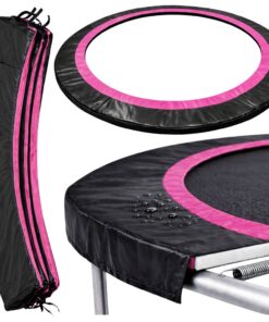 Sport Max 305cm batuto apsauginė spyruoklių danga – juoda/rožinė