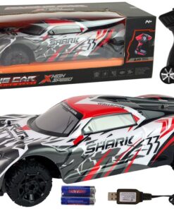 Sportinis R/C automobilis 1:8 – pilkas–baltas