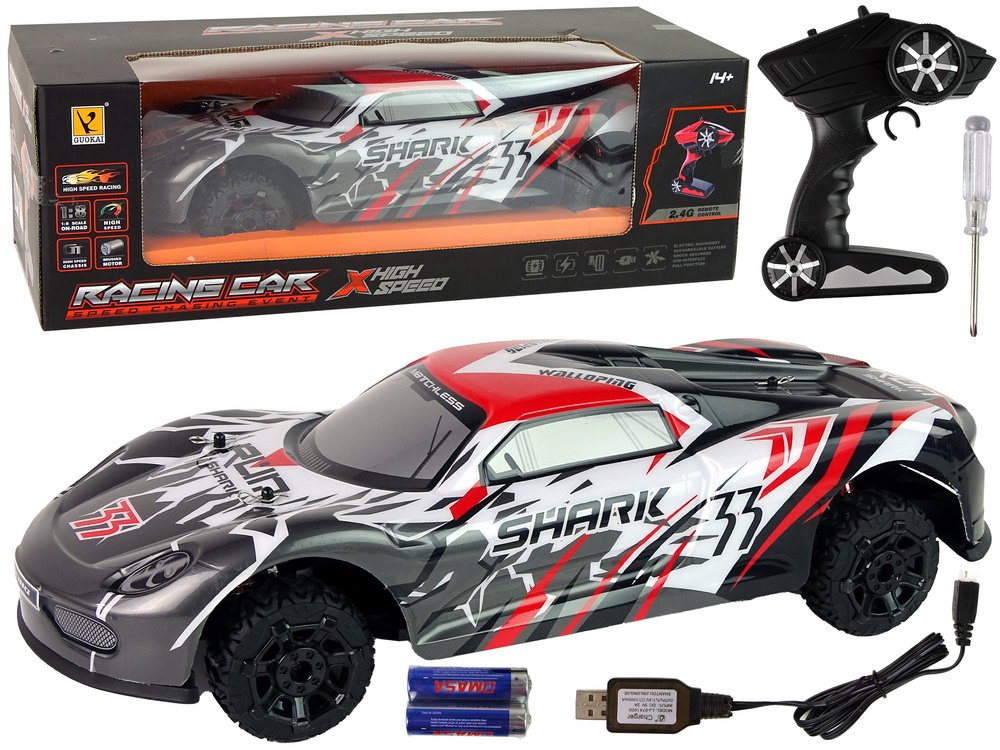 Sportinis R/C automobilis 1:8 – pilkas–baltas Sportinis R/C automobilis 1:8 – pilkas–baltas