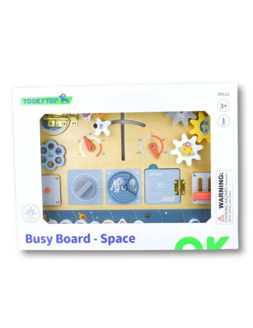 TOOKY TOY medinė Montessori edukacinė lenta „Astronautas ir kosminis laivas“