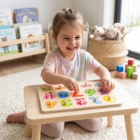 TOOKY TOY medinė skaičių ir ženklų dėlionė