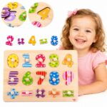 TOOKY TOY medinė skaičių ir ženklų dėlionė