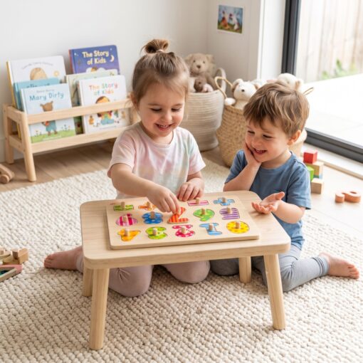 TOOKY TOY medinė skaičių ir ženklų dėlionė
