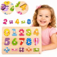 TOOKY TOY medinė skaičių ir ženklų dėlionė
