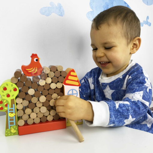 TOOKY TOY medinis loginis žaidimas „Farma“ su 69 elementais