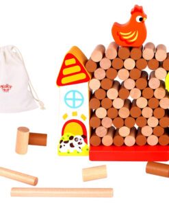 TOOKY TOY medinis loginis žaidimas „Farma“ su 69 elementais