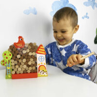 TOOKY TOY medinis loginis žaidimas „Farma“ su 69 elementais