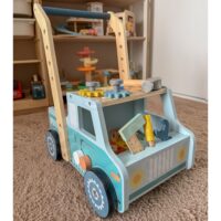 TOOKY TOY medinis stumdukas su dirbtuvėmis ir įrankių komplektu