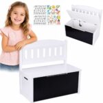 Tooky Toy medinė žaislų dėžė su sėdyne