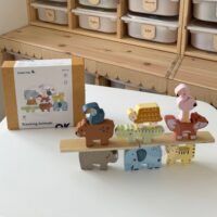 Tooky Toy mediniai gyvūnėlių kaladėliai – loginio mąstymo ir motorikos žaidimas