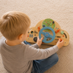 Tooky Toy medinis automobilio valdymo pultas su vairu