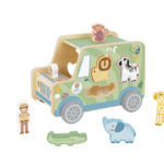 Tooky Toy medinis safari automobilis su 9 figūrėlėmis