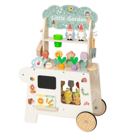 Tooky Toy medinis sodo vežimėlis–krautuvėlė