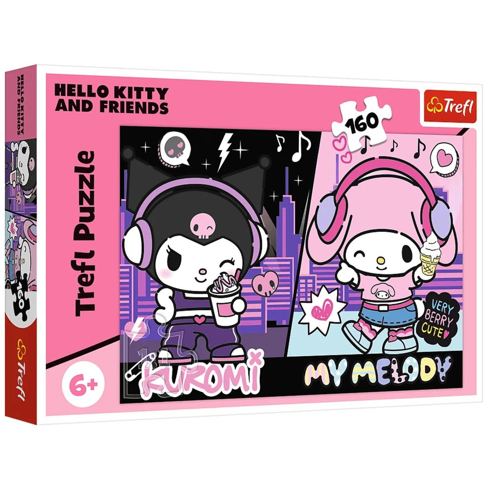 Trefl „160 detalių dėlionė – Kuromi taisyklės – Hello Kitty“ Trefl „160 detalių dėlionė – Kuromi taisyklės – Hello Kitty“