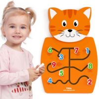 VIGA Montessori sensorinė manipuliacinė lenta „Katinas“