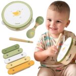 VIGA PolarB medinių muzikos instrumentų rinkinys kūdikiams