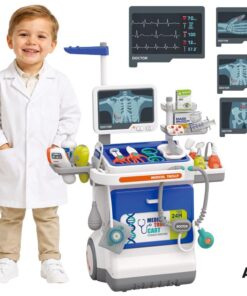 Vaikiškas medicininis vežimėlis WOOPIE su interaktyviu valdymo pultu