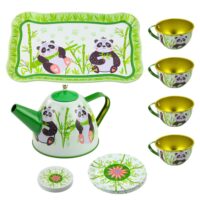 Vaikiškas metalinis arbatos servizas – panda tema