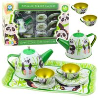 Vaikiškas metalinis arbatos servizas – panda tema