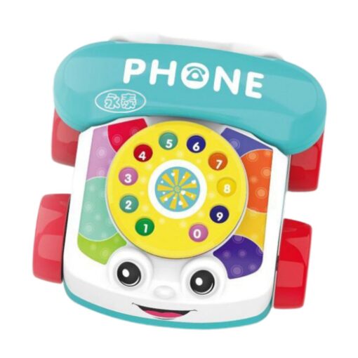 Vaikiškas traukiamas žaislinis telefonas