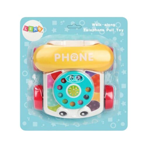 Vaikiškas traukiamas žaislinis telefonas