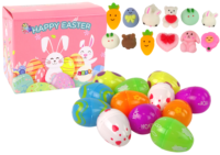 Velykinių kiaušinių rinkinys su squishy triušiukais