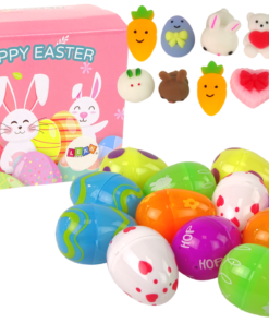 Velykinių kiaušinių rinkinys su squishy triušiukais