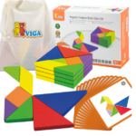 Viga medinė loginė tangram dėlionė
