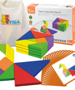 Viga medinė loginė tangram dėlionė