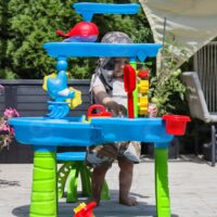 WOOPIE 3‑lygių vandens ir smėlio stalas su malūnėliu
