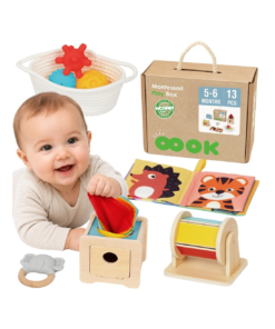 WOOPIE GREEN XXL Montessori edukacinė sensorinė dėžė 6 viename