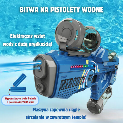 WOOPIE MERCURY 02 elektrinis vandens pistoletas su 3 talpomis ir 2200mAh baterija