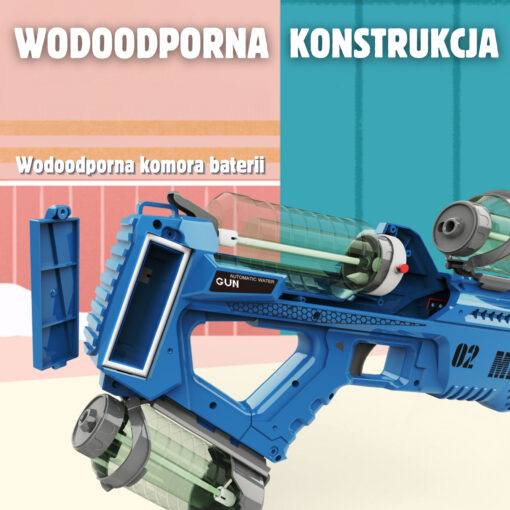 WOOPIE MERCURY 02 elektrinis vandens pistoletas su 3 talpomis ir 2200mAh baterija
