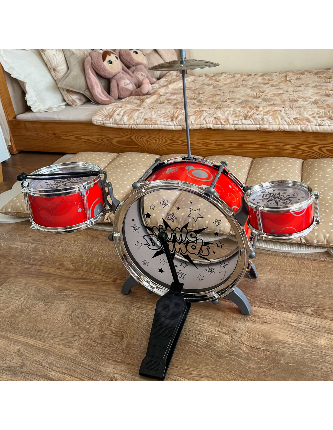 WOOPIE edukacinis būgnų rinkinys vaikams muzikos mokymuisi