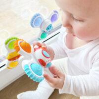 WOOPIE kosminių sensorinių spinnerių rinkinys su prisiurbtukais