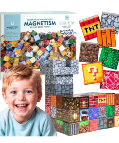 WOOPIE magnetiniai kubeliai CUBE BUILDING BLOCK